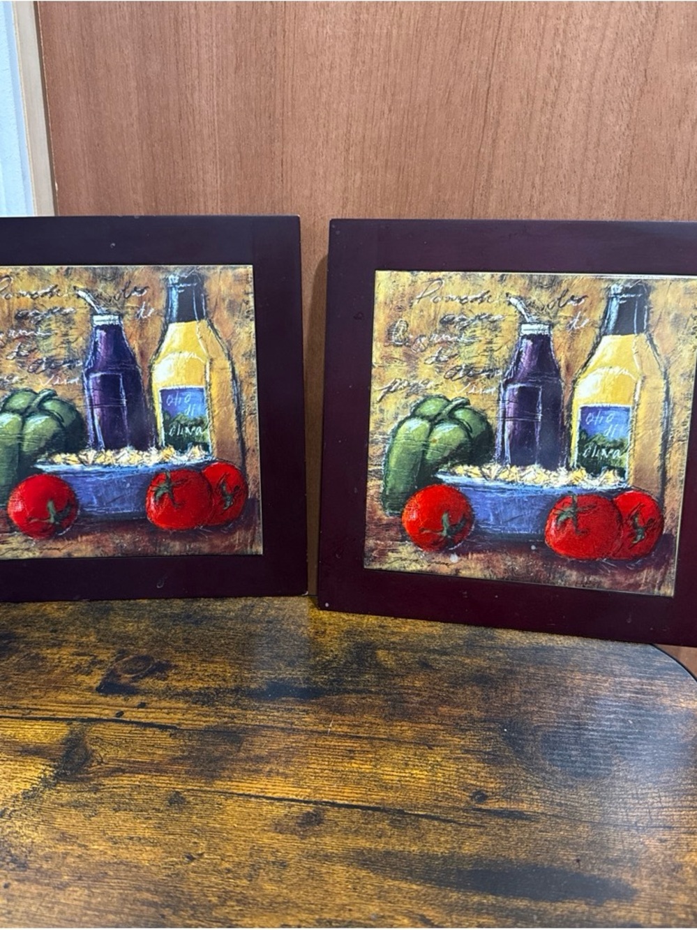 Kitchen Wall Art Pair - Tomato & Olive Still Life